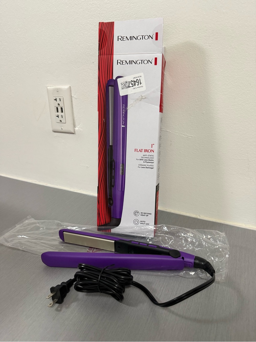 Remington 1” Flat Iron – Purple Ceramic Plates | Open Box